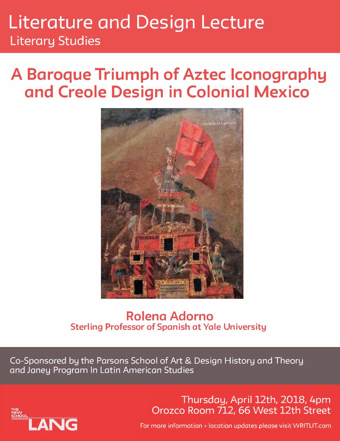 Literature and Design Lecture featuring Rolena Adorno
